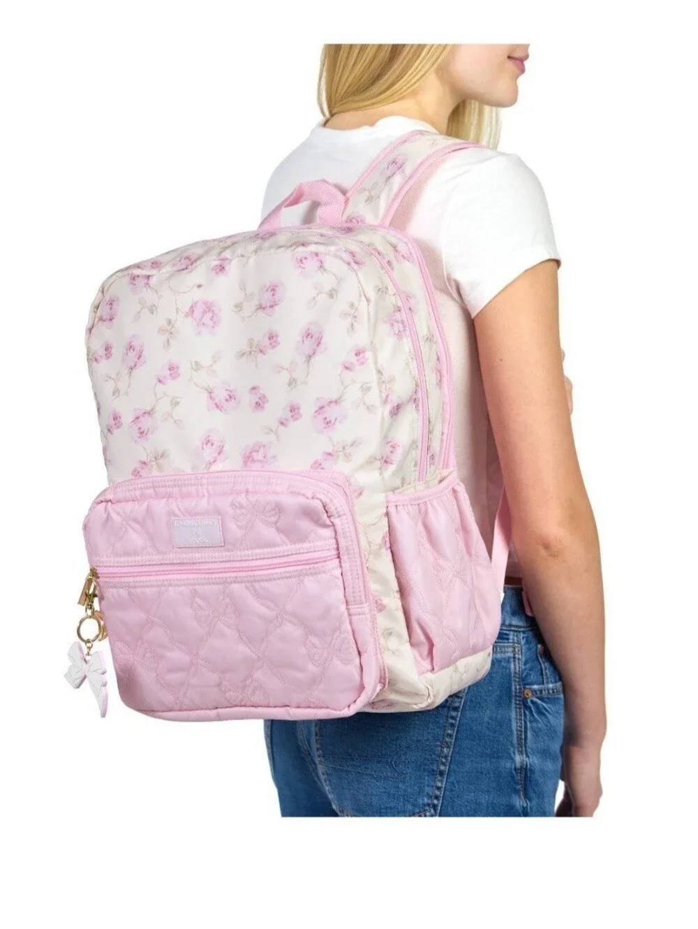 NWT LoveShackFancy x Target Yoobi Ribbon Rosa Backpack Sterling Dusk- HTF